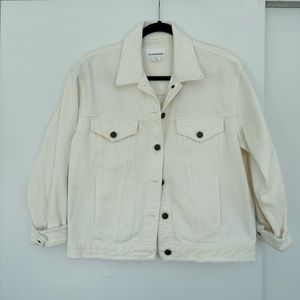 Club Monaco Ivory Denim Jacket